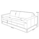 Ver imagem 7 de Sofá 3 Lugares para Sala de Estar Living 210cm Cadore L06 Couro Camel - Lyam Decor