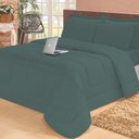 Ver imagem 1 de Jogo de Cama Casal com Edredom Lençol Fronha Função Cobre Leito e Cobertor