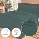 Ver imagem 2 de Jogo de Cama Casal com Edredom Lençol Fronha Função Cobre Leito e Cobertor