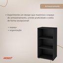 Ver imagem 5 de Estante para Livros Baixa com 3 Nichos Clean Preto Artany