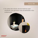 Ver imagem 4 de Estante para Livros Baixa com 3 Nichos Clean Preto Artany