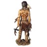 Escultura Índio Guerreiro com Instrumentos em Resina Oldway - 5 - 2