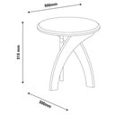 Ver imagem 5 de Mesa Redonda de Apoio Lateral e Cabeceira Jade Off White / Pinho