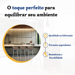 Kit 3 Banqueta Bistro para Cozinha Junco Cappuccino Àrea Gourmet Balcão Bancada bares Churrasqueira - 3