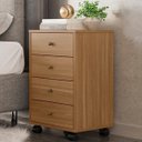 Ver imagem 2 de Gaveteiro Presence 72cm 4 Gavetas Amêndola Touch Demóbile