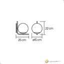 Ver imagem 5 de Luminária de Parede Arandela Cabeceira Cobre Fosco com Globo de Vidro Uno 791/1