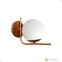 Ver imagem 6 de Luminária de Parede Arandela Cabeceira Cobre Fosco com Globo de Vidro Uno 791/1