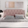 Painel Cabeceira de Cama Box Casal Suede Rose Nicole - 2