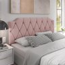 Painel Cabeceira de Cama Box Casal Suede Rose Nicole - 3