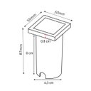 Ver imagem 2 de Luminária Balizador Spot Quadrado Led em Pvc de 3w Luz Branco Quente de Embutir em Piso Chão Solo Gr