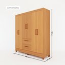 Ver imagem 3 de Guarda-Roupas Brilho 100% MDF 6 Portas 2 Gavetas