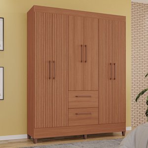 Guarda-Roupas Star 100% MDF Tuboarte 6 Portas 2 Gavetas