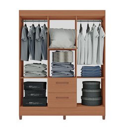 Guarda-Roupas Star 100% MDF Tuboarte 6 Portas 2 Gavetas - 2