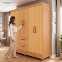 Ver imagem 7 de Guarda-Roupas Brilho 100% MDF 6 Portas 2 Gavetas