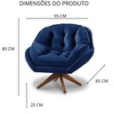 Ver imagem 7 de Kit 2 Poltrona Decorativa Estofada Base Giratória Califórnia