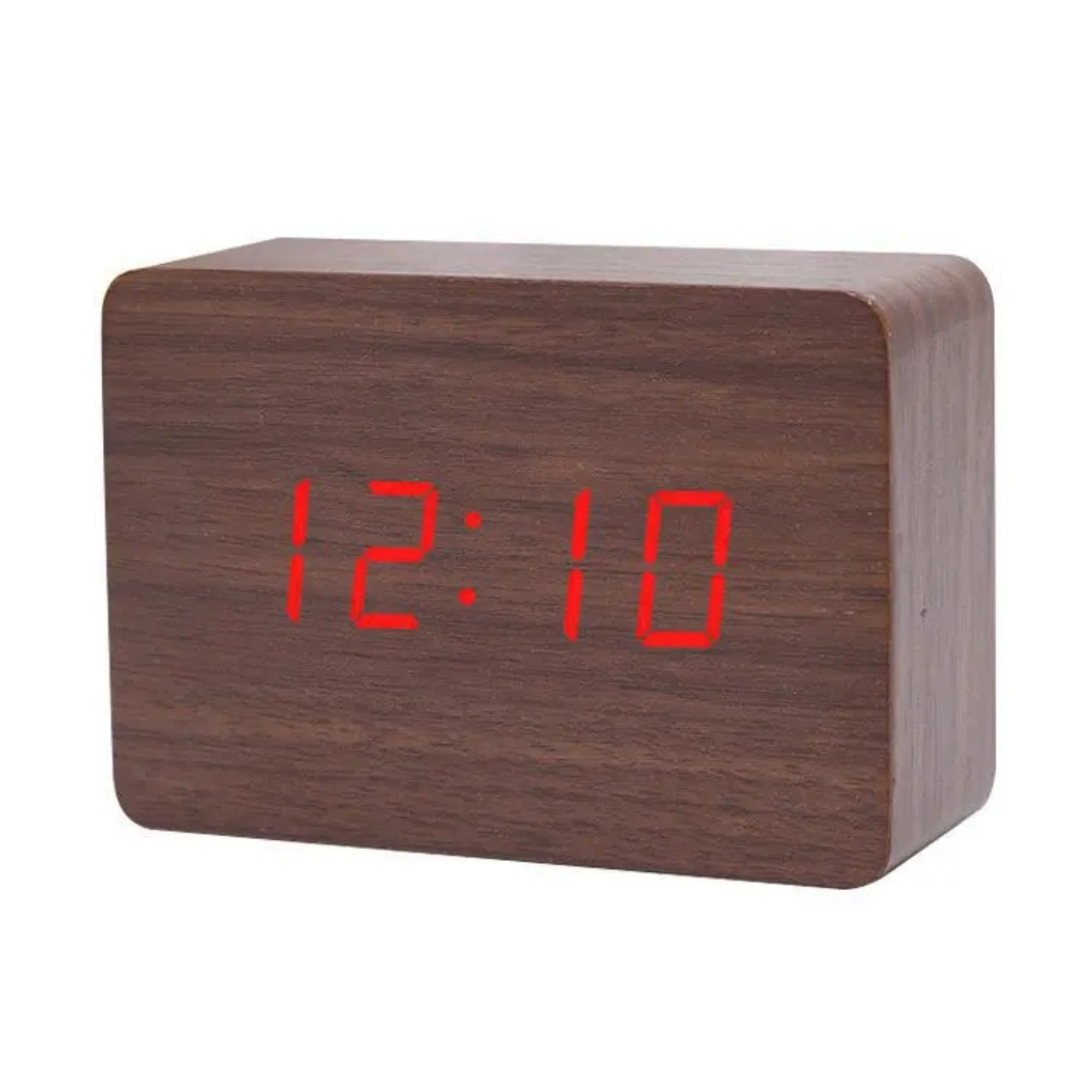 Relógio de Mesa em Madeira com Led Digital e Despertador - 4
