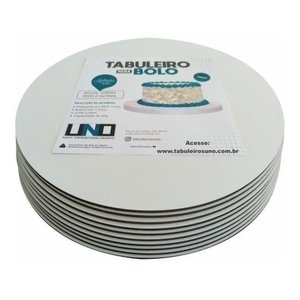 Cake Board Para Confeitaria em Mdf 1 Face Branco 35 Cm Com 50 Atacado
