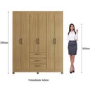 Ver imagem 2 de Guarda Roupa RP3638 6 Portas 3 Gavetas Decibal