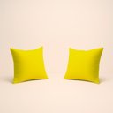 Ver imagem 1 de Kit 2 Almofada 42cm Decorativa Suede Fofinha Sofá e Cadeira Amarelo