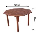 Ver imagem 3 de Conjunto Oitavado Mesa e 4 Cadeiras Empilháveis Vivare Marrom