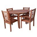 Ver imagem 2 de Conjunto Oitavado Mesa e 4 Cadeiras Empilháveis Vivare Marrom