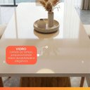 Ver imagem 7 de Conjunto Sala de Jantar Mesa 1,60m com Vidro Anjos 6 Cadeiras Linho Milano Viero
