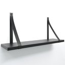 Ver imagem 1 de Prateleira em MDF Preto 50x15cm com Alça Preto