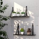 Ver imagem 2 de Prateleira em MDF Preto 50x15cm com Alça Preto