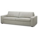 Ver imagem 5 de Sofá 3 Lugares para Sala de Estar Living 235cm Aurora L06 Couro Cinza Claro - Lyam Decor