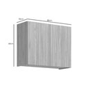 Ver imagem 2 de Armário Aéreo Cozinha Modulado Rebeca C/ 2 Portas 80cm Mel - Movelbento