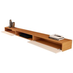 Rack de Parede 2 Portas Nature Off White 2.2 Versátil Giga Móveis