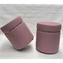 Ver imagem 1 de Kit 2 Puff com Cinta Dourada:rosa