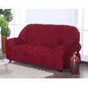 Ver imagem 2 de Kit Capa de Sofá 2 e 3 Lugares Paris Modelo Retrô Elasticada Malha Gel Lisa:marsala