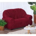 Ver imagem 3 de Kit Capa de Sofá 2 e 3 Lugares Paris Modelo Retrô Elasticada Malha Gel Lisa:marsala