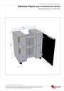 Ver imagem 1 de Gabinete para Banheiro Pequin 6 Nichos 4 Rodas MDP Brilho UV:Branco