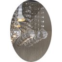 Ver imagem 3 de Kit 02 Luminárias Plafon De Cristal Com Base De Inox 30x30cm:20cm/Bivolt