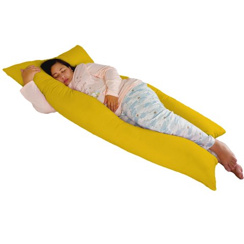 Capa para Travesseiro Gigante Anatômico 170x80cm Happy Line - Amarelo