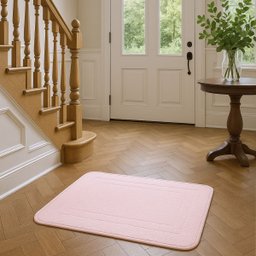 Tapete Porta Entrada Antiderrapante Aconchego 65x45cm Rosa - 3