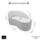 Ver imagem 6 de Sofá Aurea Orgânico Curvo Divã Bouclé Confortável Resistente para Salas e Consultório