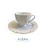 Kit Xícara de Café com Pires Soleil Porcelana Branca – 6 Peças - 2