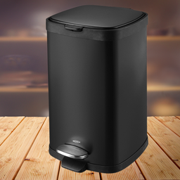 Lixeira Aço Carbono Preto Pedal e Balde Frame 20l Brinox - 4