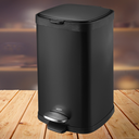 Ver imagem 4 de Lixeira Aço Carbono Preto Pedal e Balde Frame 20l Brinox