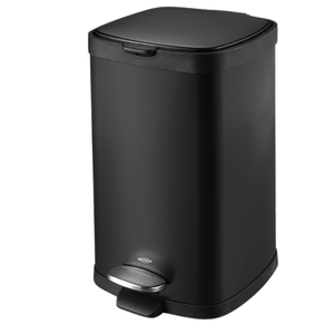 Lixeira Aço Carbono Preto Pedal e Balde Frame 20l Brinox