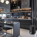 Ver imagem 2 de Lixeira Aço Carbono Preto Pedal e Balde Frame 20l Brinox