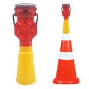 Ver imagem 3 de Sinalizador Solar Viário para Cone Sinalização Automático Obra Luz Solar Chuva Led Energia Solar Est