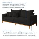 Ver imagem 4 de Sofá 3 Lugares Suede Viena 190cm Preto