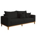 Ver imagem 2 de Sofá 3 Lugares Suede Viena 190cm Preto