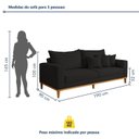 Ver imagem 3 de Sofá para Sala de Estar 4 Lugares 190cm Viena