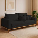 Ver imagem 1 de Sofá 3 Lugares Suede Viena 190cm Preto