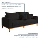 Ver imagem 6 de Sofá 3 Lugares Suede Viena 190cm Preto